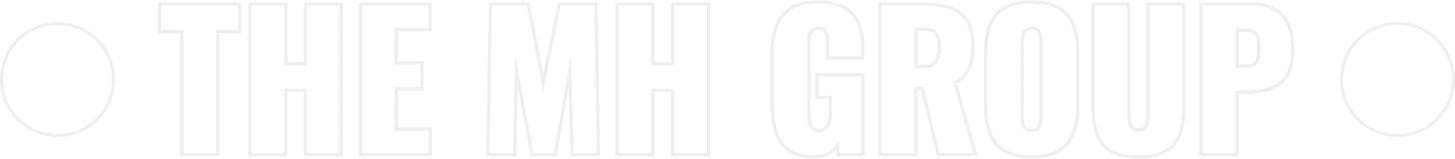 The MH Group logo, black background.
